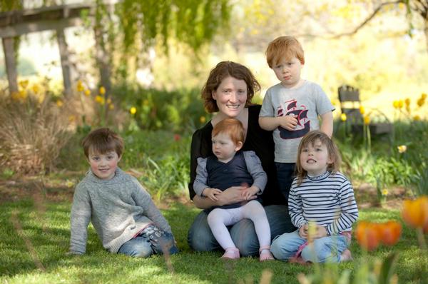 Queenstown Plunket Chairperson Jane Hamilton with some Plunket kids (L-R) Oscar Childs, 3; Greta Hamilton, 18mths; Charlotte Hamilton, 3 and Leo Johnstone, 3.